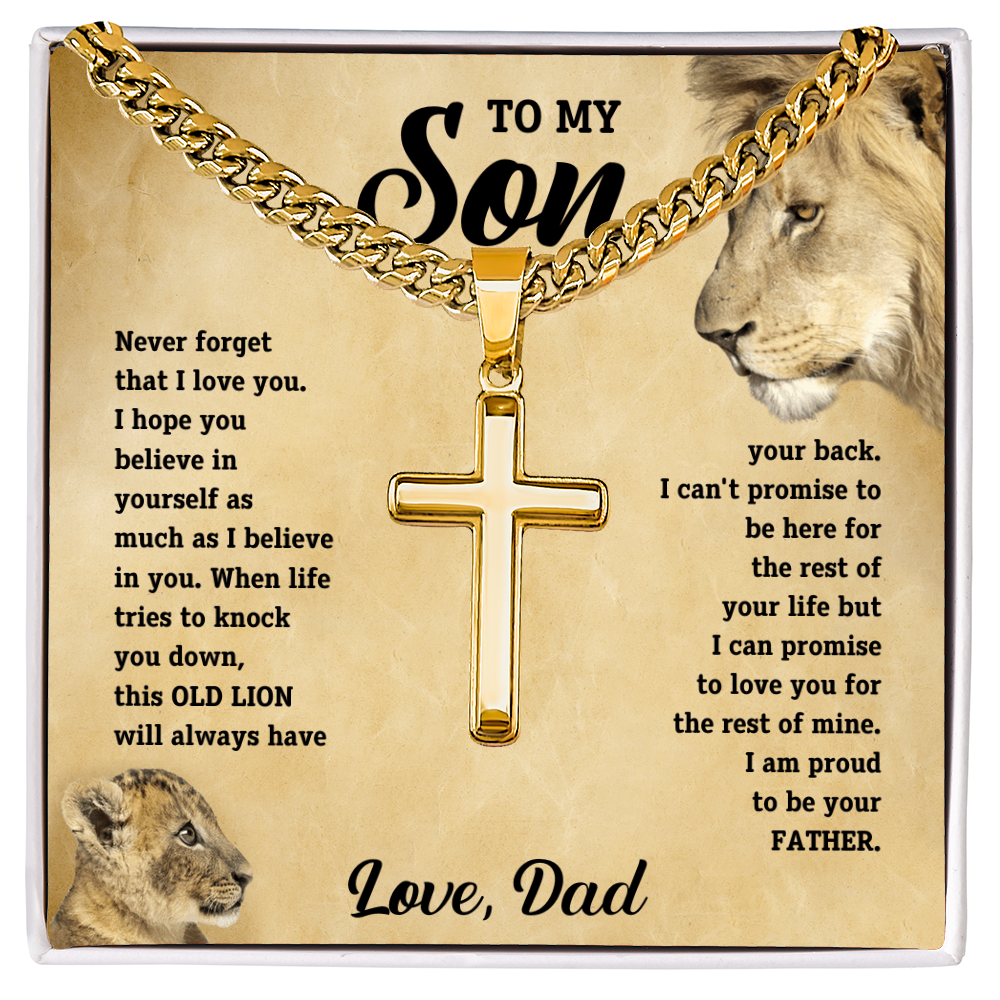 To my son, this old lion will always have your back. Love, Dad